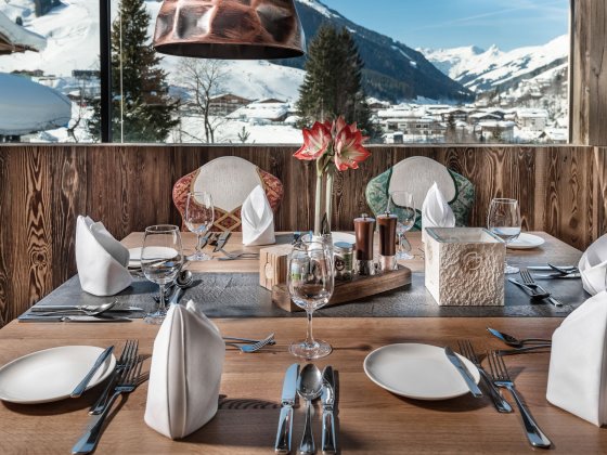 saalbach hinterglemm hotel kulinarik aussicht